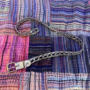 VINTAGE Silver Chain Belt